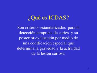 ¿Qué es ICDAS?