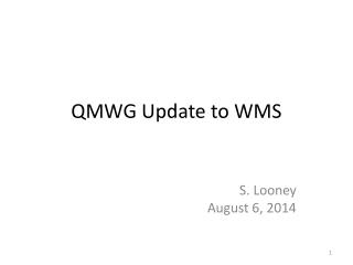 QMWG Update to WMS