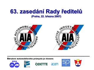 63. zasedání Rady ředitelů (Praha, 22. března 2007)