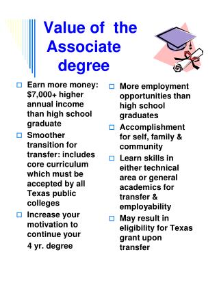 Value of the Associate degree