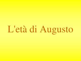 L'età di Augusto