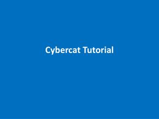 Cybercat Tutorial