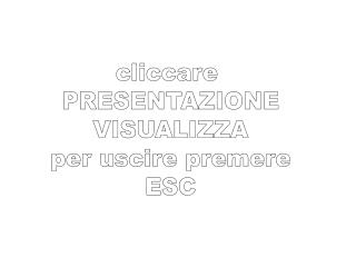 cliccare PRESENTAZIONE VISUALIZZA per uscire premere ESC