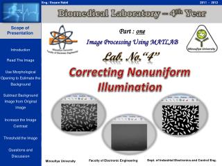 Biomedical Laboratory – 4 th Year