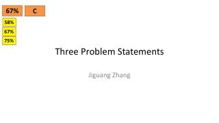 Three Problem Statements