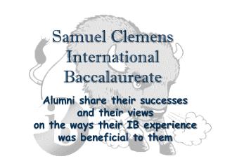 Samuel Clemens International Baccalaureate