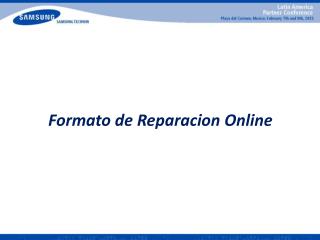 Formato de Reparacion Online