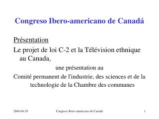 Congreso Ibero-americano de Canadá