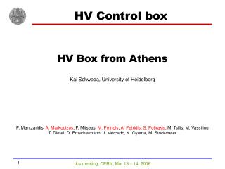 HV Control box