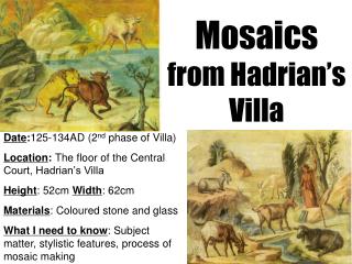 Mosaics from Hadrian’s Villa
