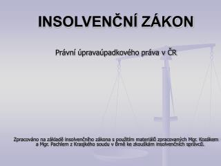 INSOLVENČNÍ ZÁKON