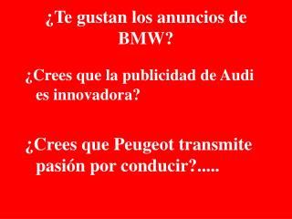 ¿Te gustan los anuncios de BMW?