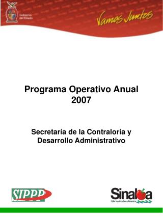 Programa Operativo Anual 2007