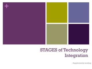 STAGES of Technology Integration