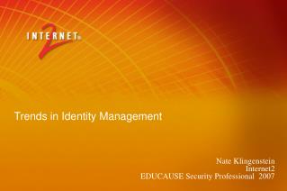 Trends in Identity Management