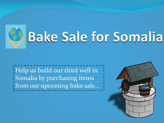 Bake Sale for Somalia