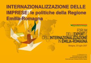In collaborazione con: Unioncamere Emilia-Romagna Coordinamento Interregionale Fiere