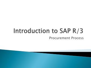 Introduction to SAP R/3