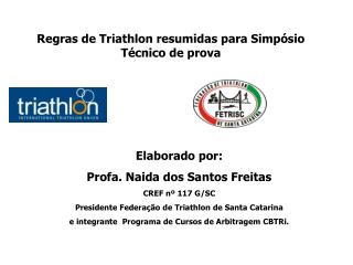 Regras de Triathlon resumidas para Simpósio Técnico de prova