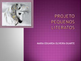 PROJETO PEQUENOS LITERATOS