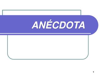 ANÉCDOTA