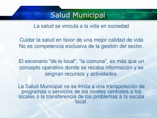 Salud Municipal