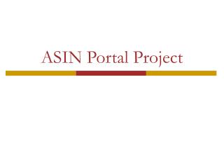 ASIN Portal Project