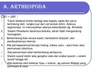 A. ARTHROPODA