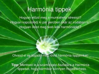 Harmónia tippek