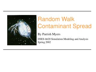 Random Walk Contaminant Spread