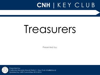 Treasurers