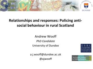 Relationships and responses: Policing anti-social behaviour in rural Scotland