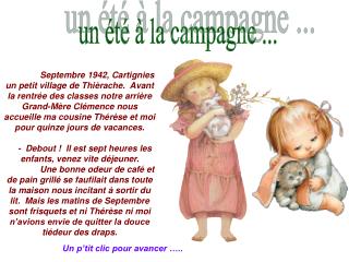 un été à la campagne ...
