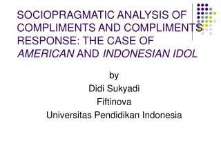 by Didi Sukyadi Fiftinova Universitas Pendidikan Indonesia