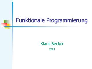 Funktionale Programmierung