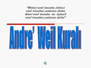 Andre’ Weil Kuralı