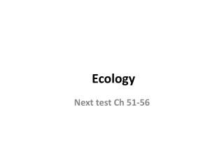 Ecology