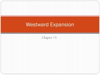 Westward Expansion