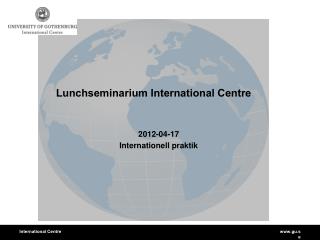Lunchseminarium International Centre