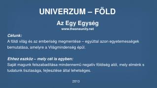 UNIVERZUM – FÖLD