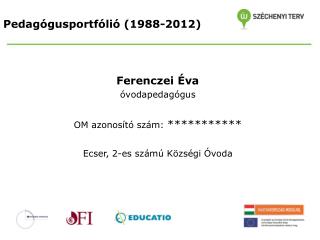 Pedagógusportfólió (1988-2012)