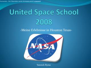 United Space School 2008
