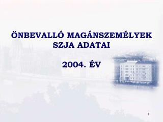 ÖNBEVALLÓ MAGÁNSZEMÉLYEK SZJA ADATAI 2004. ÉV