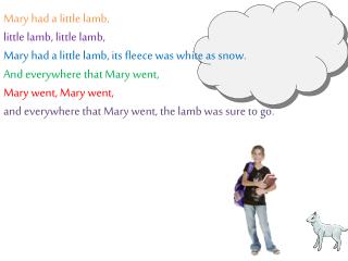 Mary had a little lamb, little lamb, little lamb,