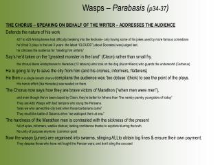 Wasps – Parabasis ( p34-37 )