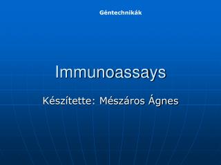 Immunoassa ys