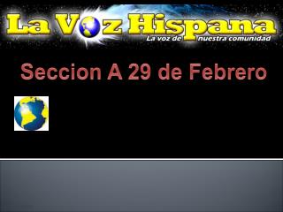 Seccion A 29 de Febrero