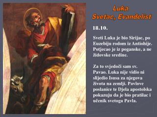 Luka Svetac, Evanđelist