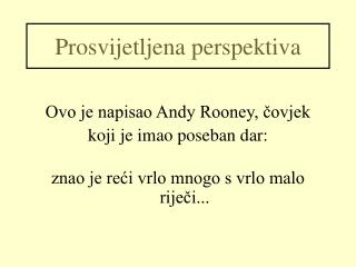 Prosvijetljena perspektiva