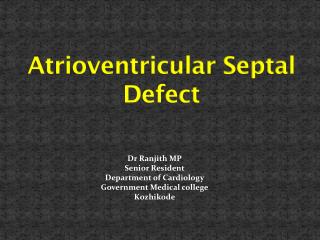 Atrioventricular Septal Defect